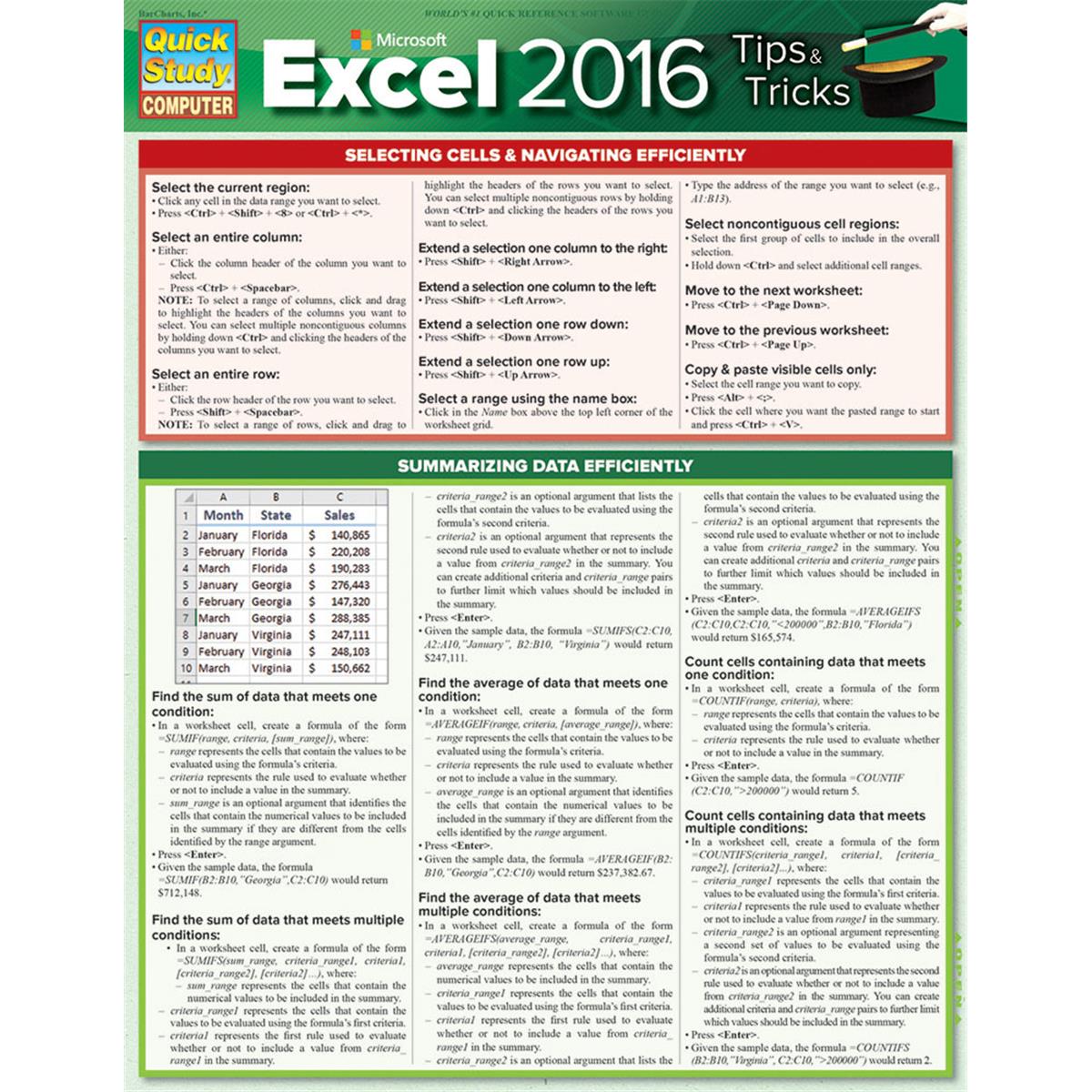9781423226154 Microsoft Excel 2016 Tips & Tricks