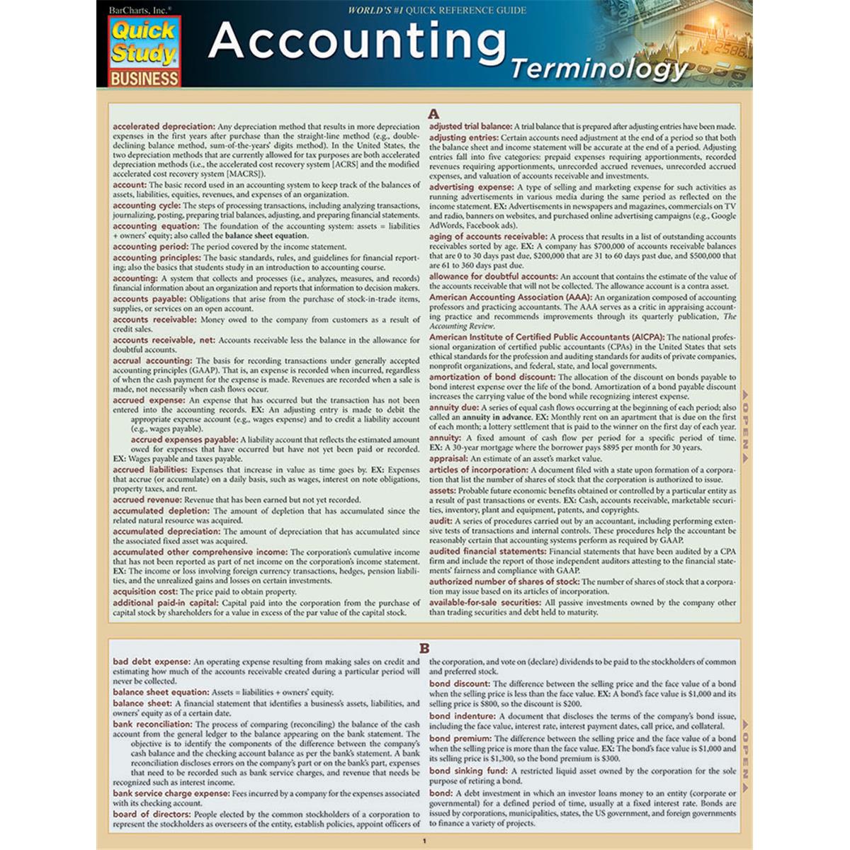 9781423229377 Accounting Terminology Guide