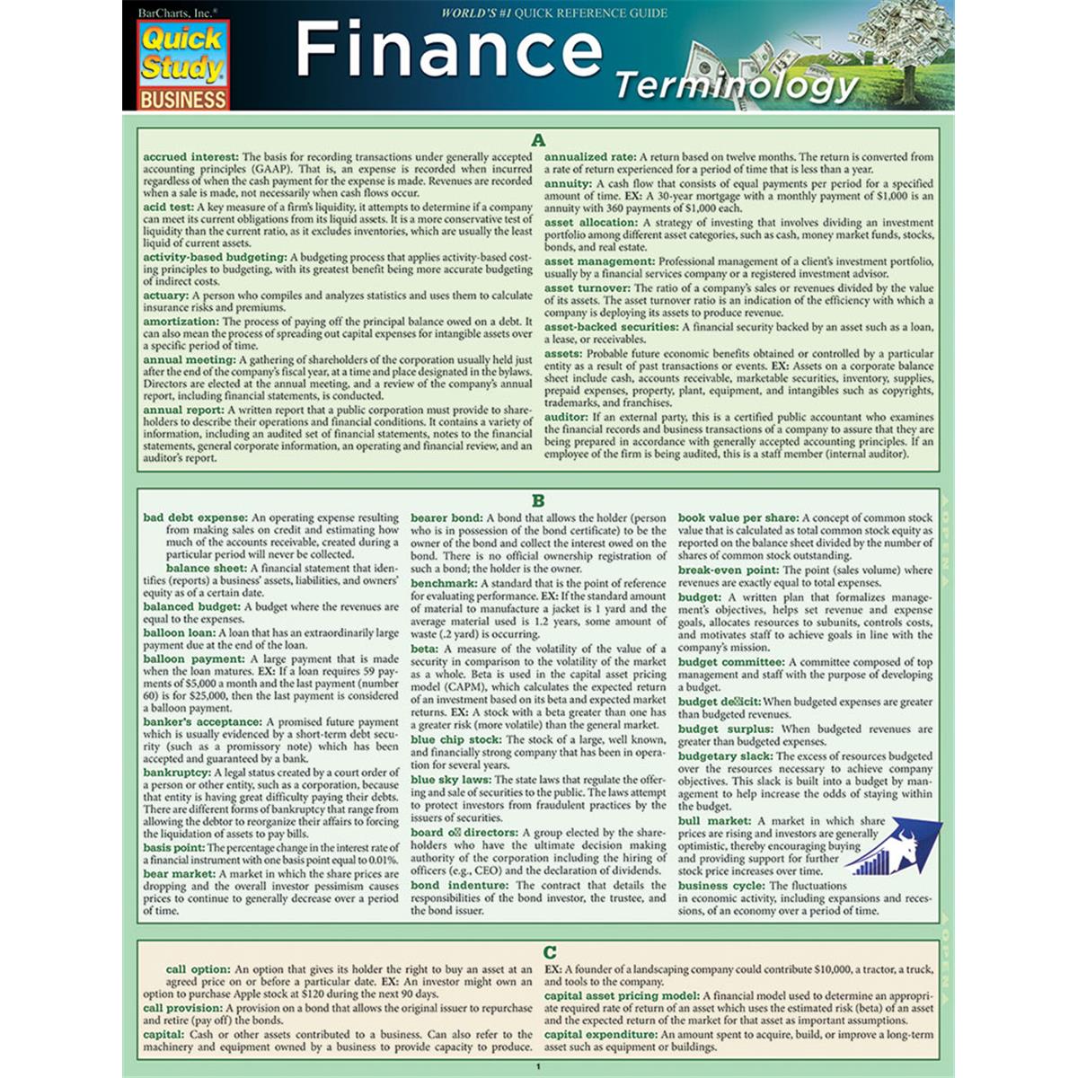 9781423229384 Finance Terminology Guide