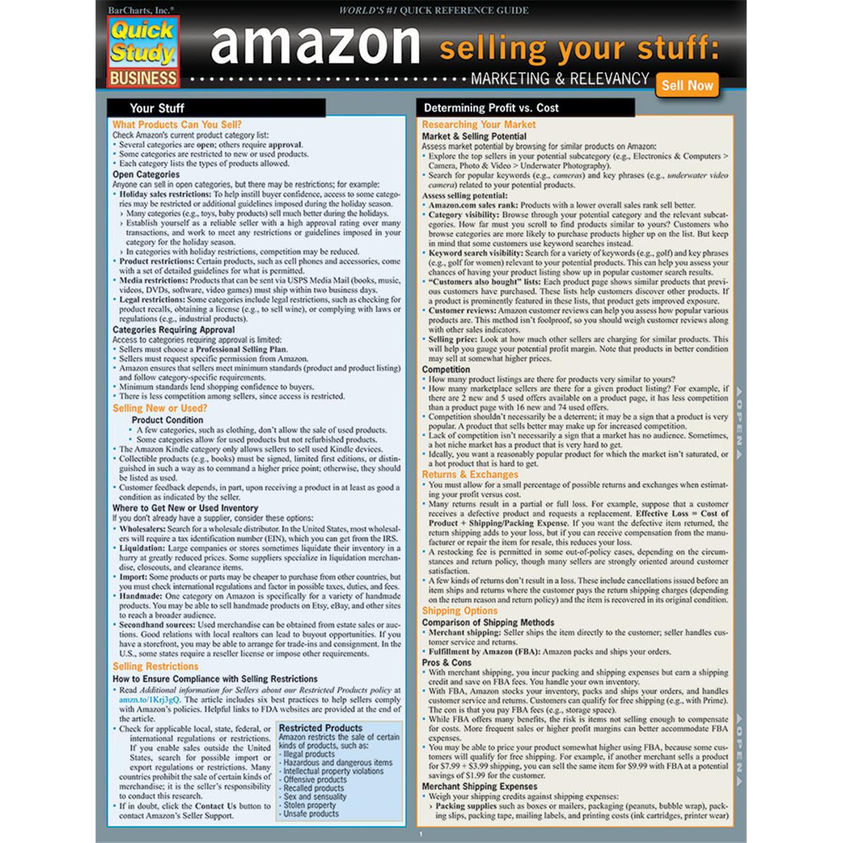 9781423231080 Amazon - Selling Your Stuff, Marking & Relevancy