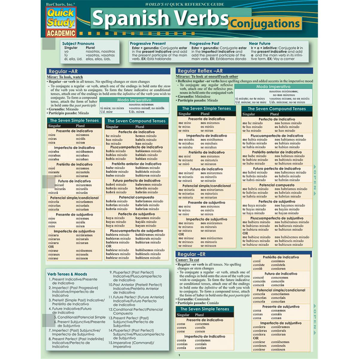 9781423231158 Spanish Verbs - Conjugations
