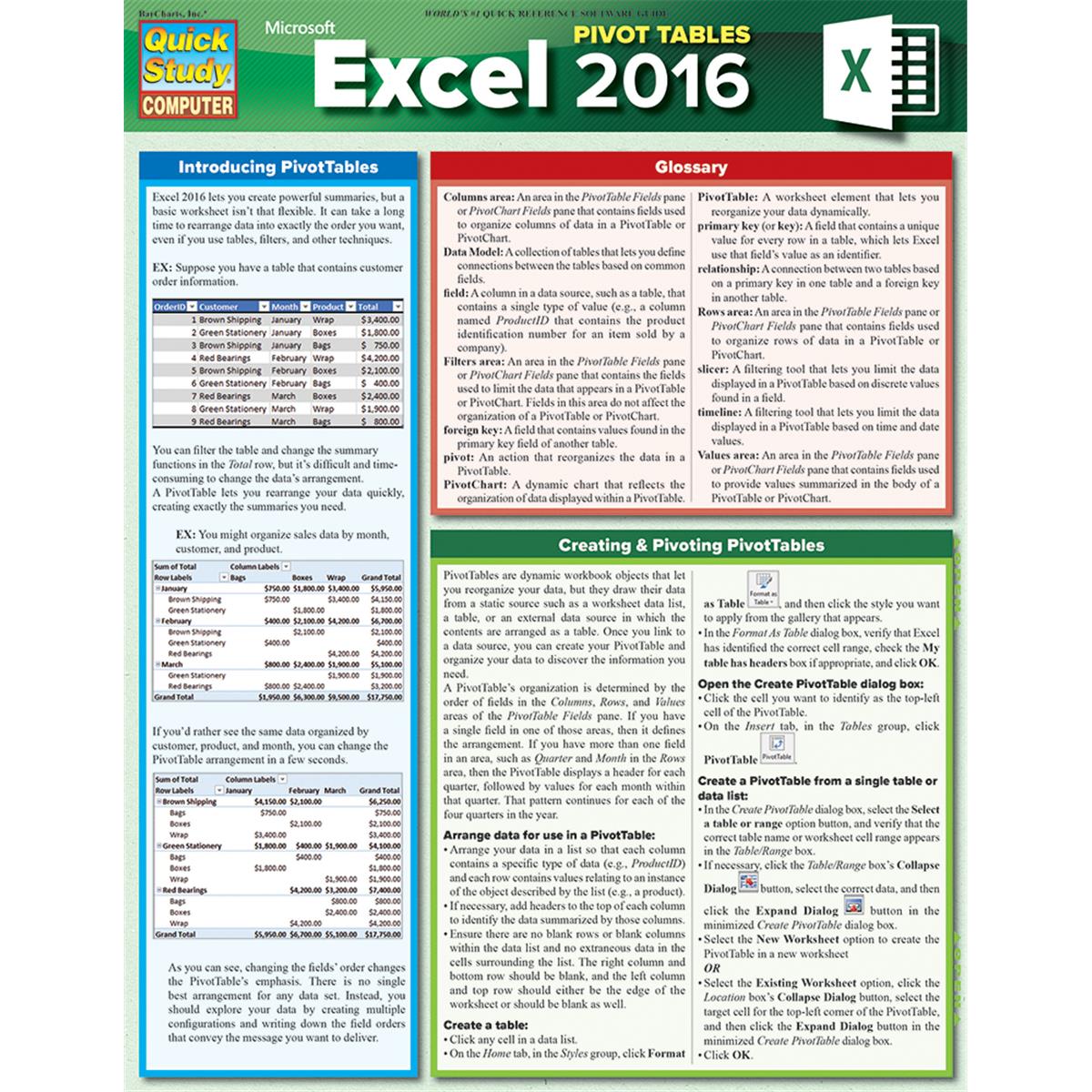 9781423232346 Excel 2016 Pivot Tables