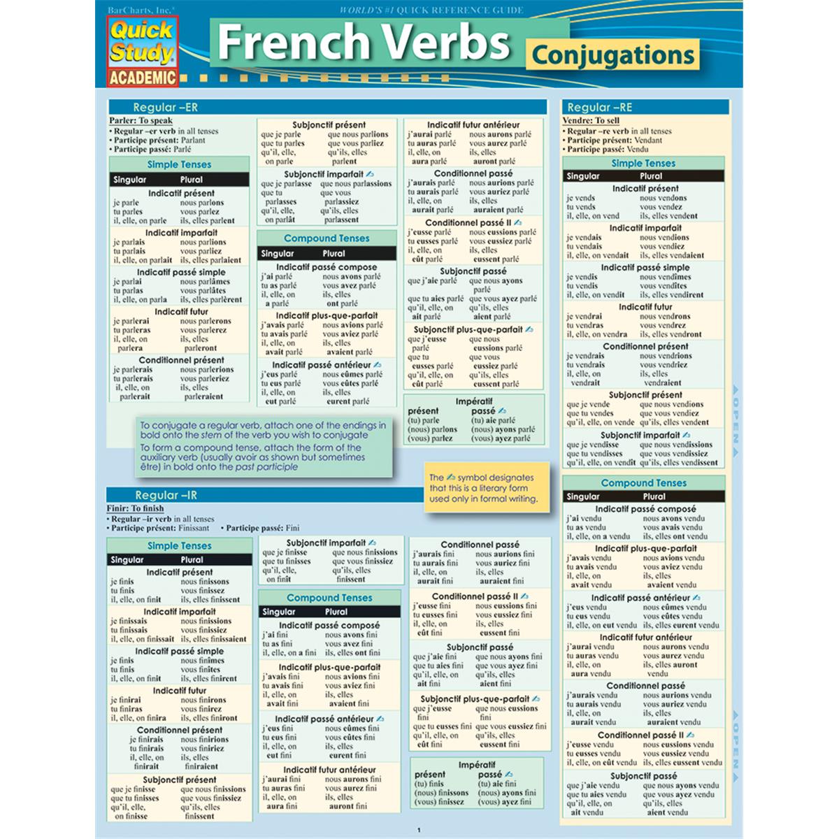 9781423233152 French Verbs - Conjugations