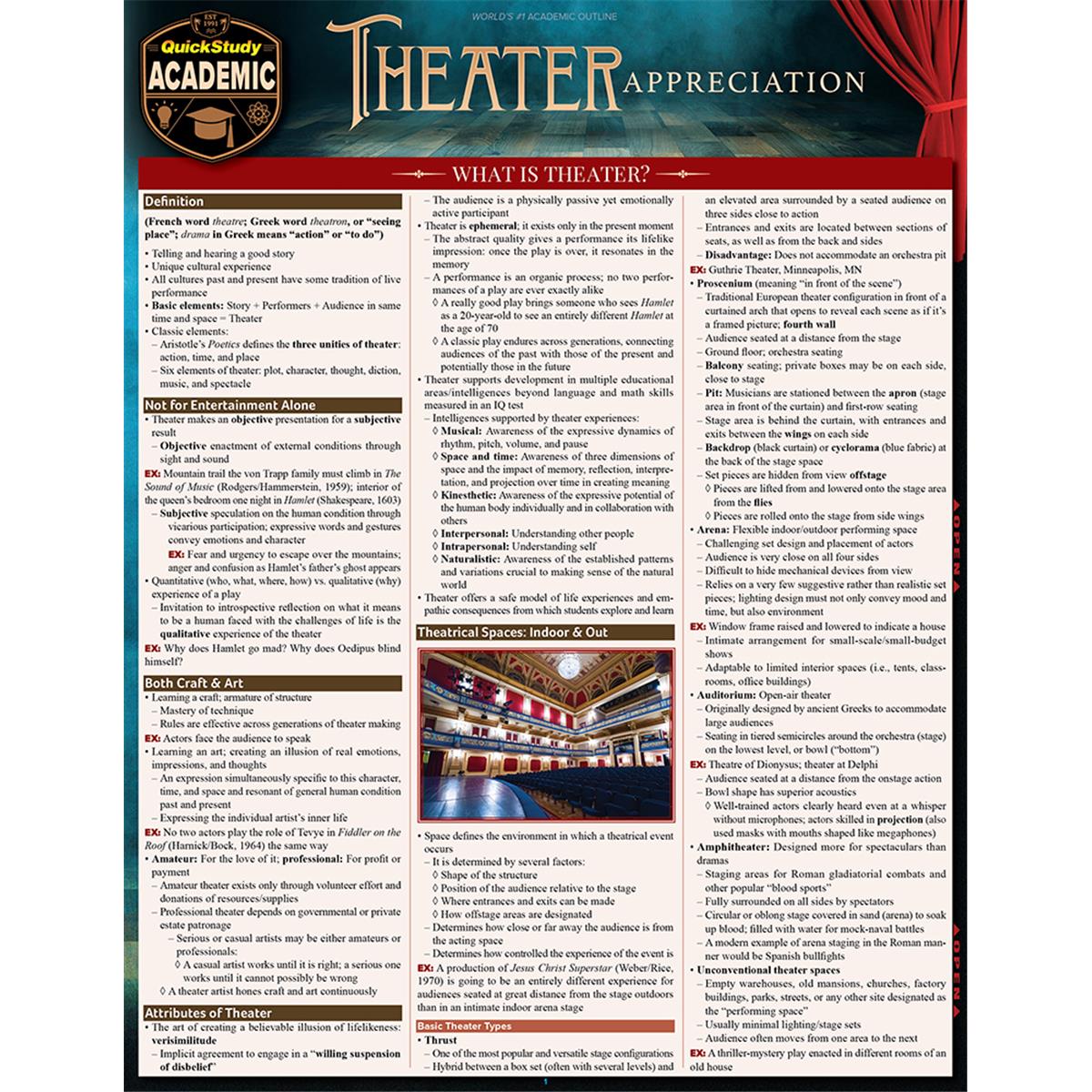 9781423234807 Theater Appreciation Guide