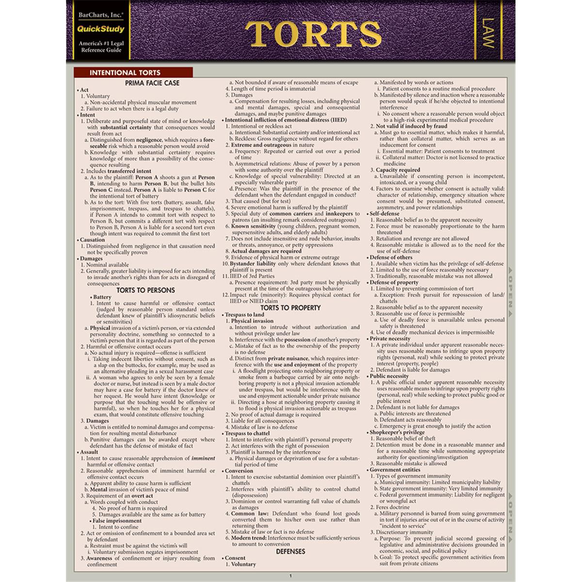 9781423234814 Torts Guide in English