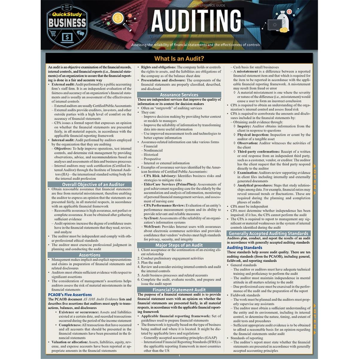 Picture of BarCharts 9781423236405 Auditing Laminated Study Guide