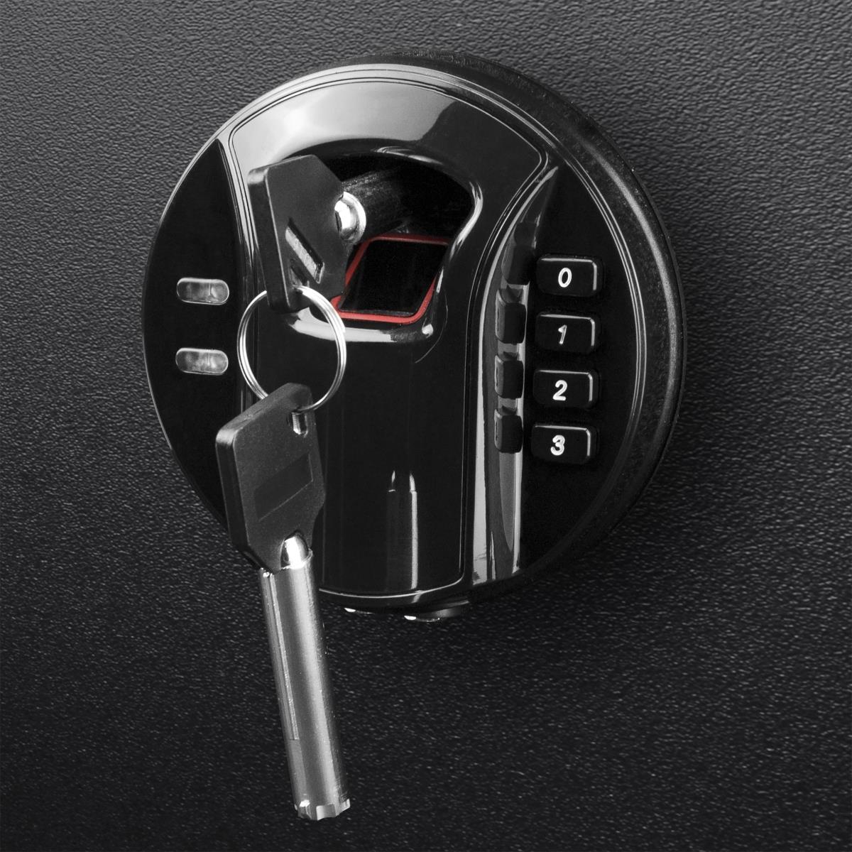 Barska AX12842 1.94 cu ft Large Biometric Safe w/ Fingerprint & Keypad Lock - Steel, Black, 17.1 lb