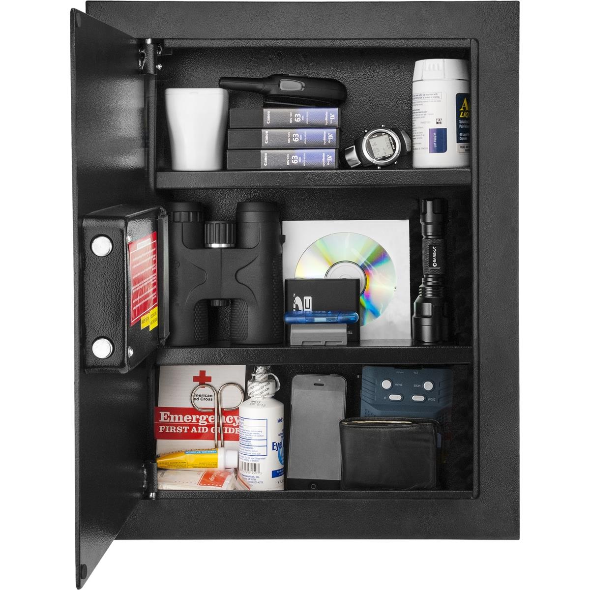 AX13034 Biometric Wall Safe, Black