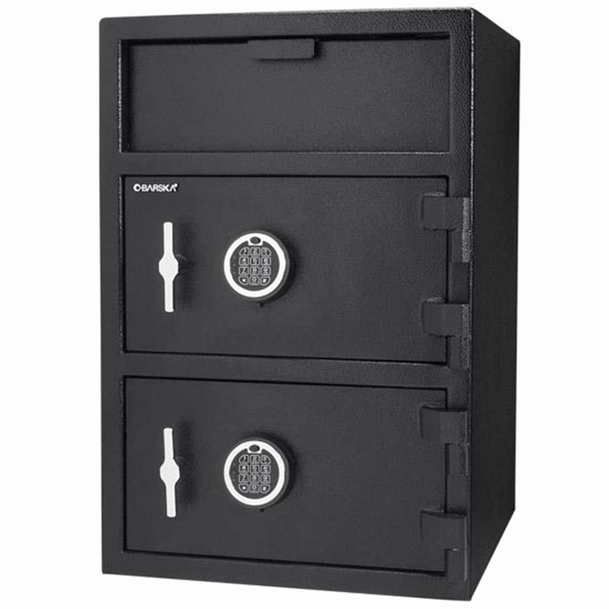 1.6-2 cu ft. Two Locker Keypad Depository Safe - Black