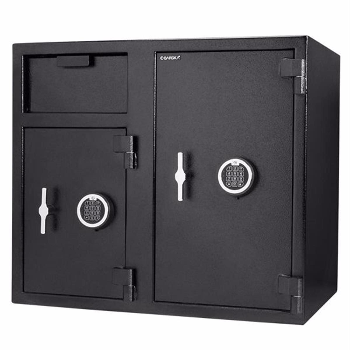 Picture of Barska AX13316 2.58-4.68 cu ft. Two Locker Keypad Depository Safe - Black