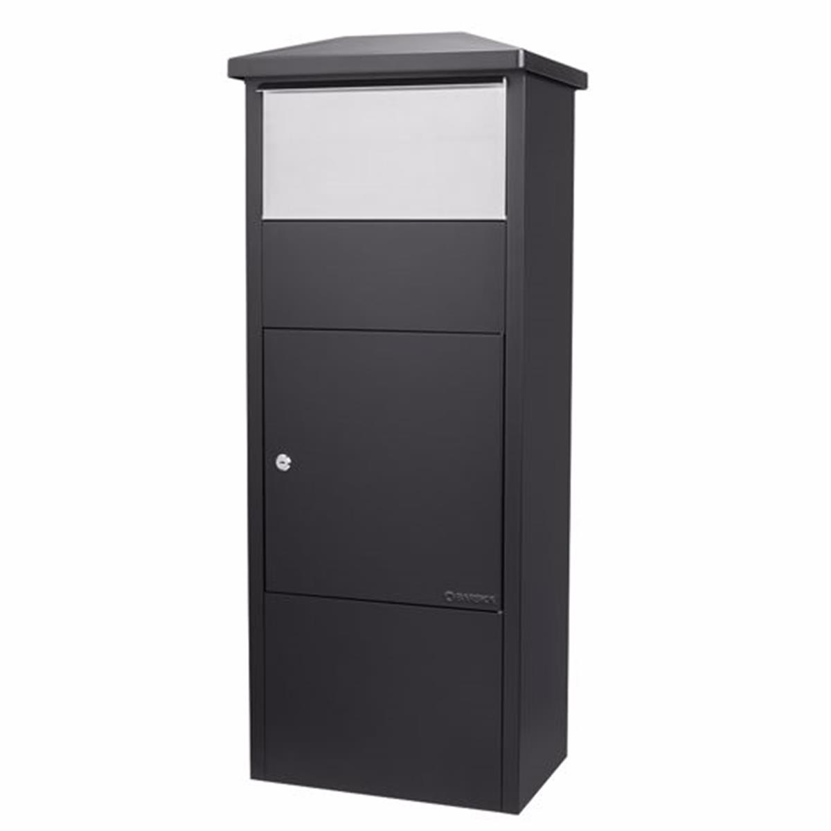 Picture of Barska CB13324 MPB-500 Parcel Mail Box with Stainless Steel Drop Door - Black
