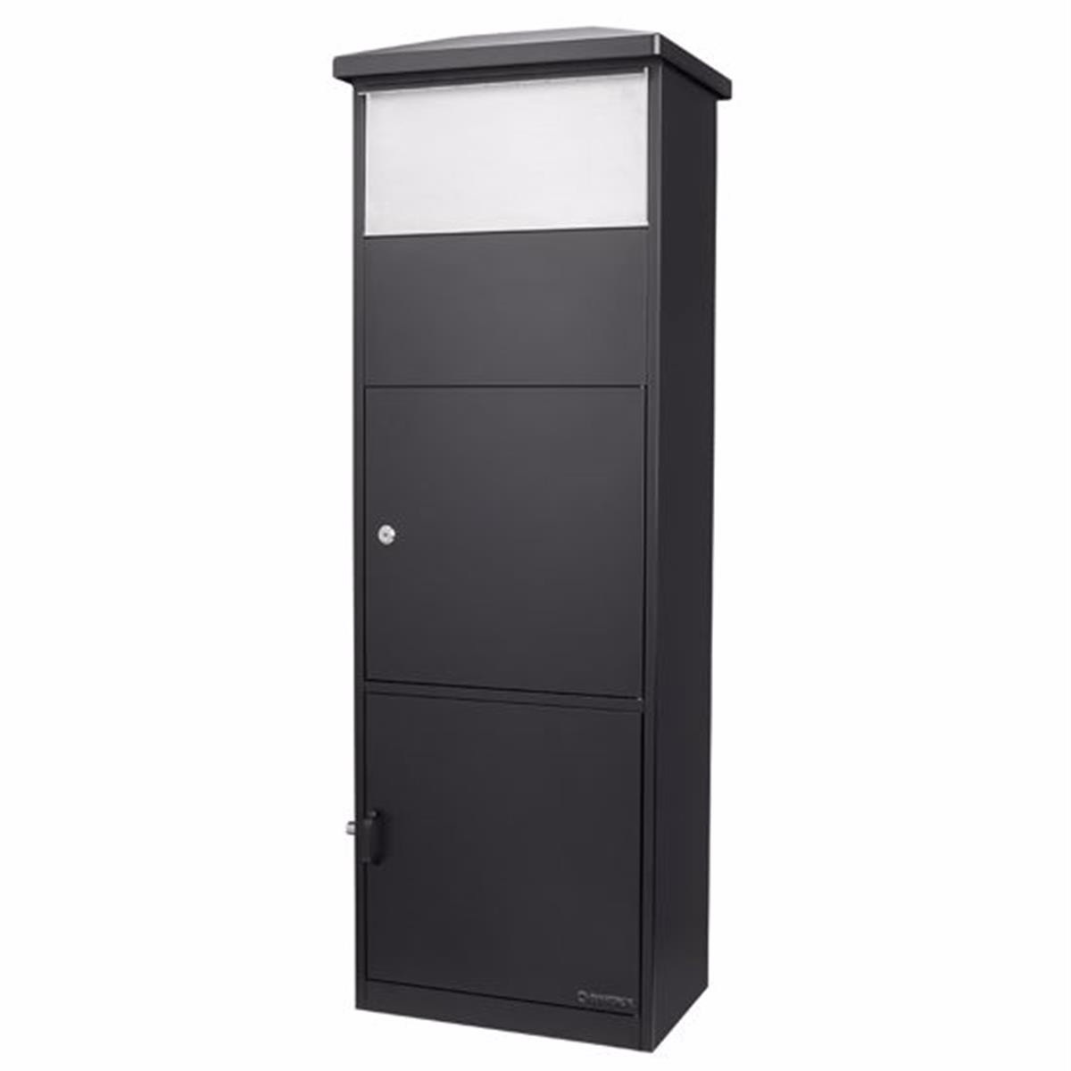 Picture of Barska CB13332 MPB-600 Parcel Mail Box with One Big Parcel&#44; Stainless Stell Drop Door - Black