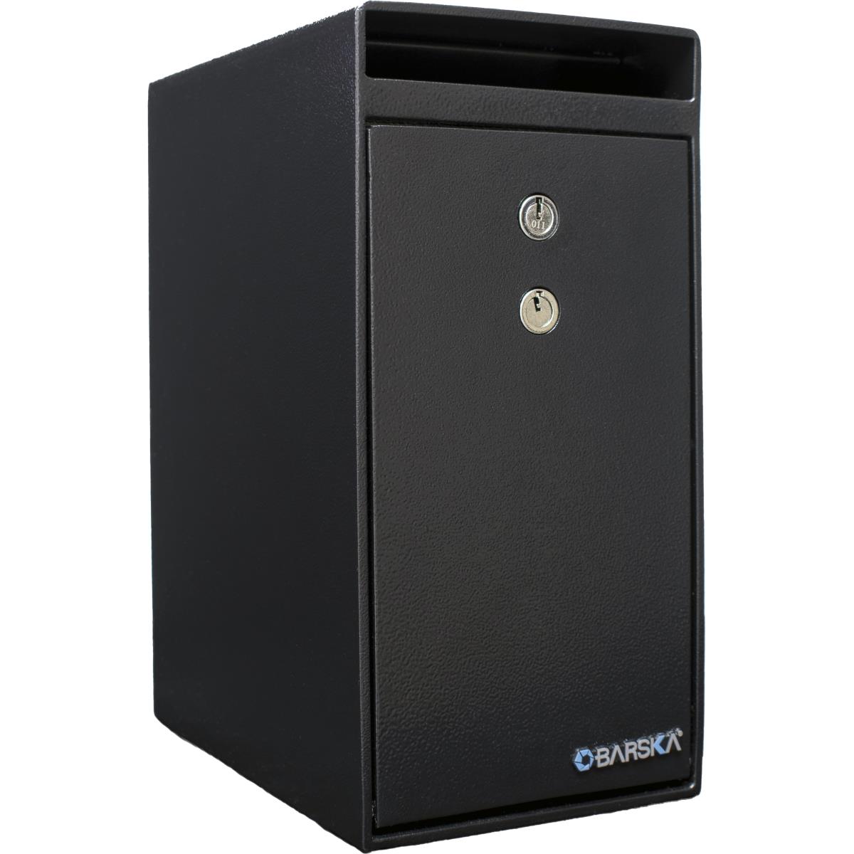 Barska AX13558 0.27 cu ft Depository Safe w/ Key Lock - Steel, Black