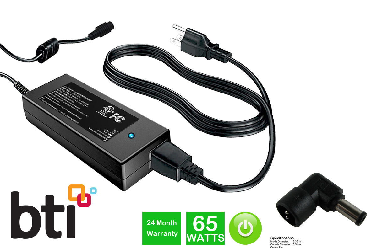 AC-1965124 19V, 65W AC Adapter for Samsung - Black