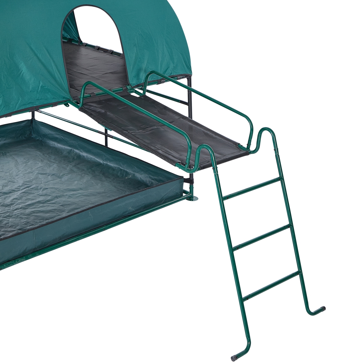 Climbing Bridge & Ladder Accessory - Black - 70in. x 35in. - Durable Steel Frame