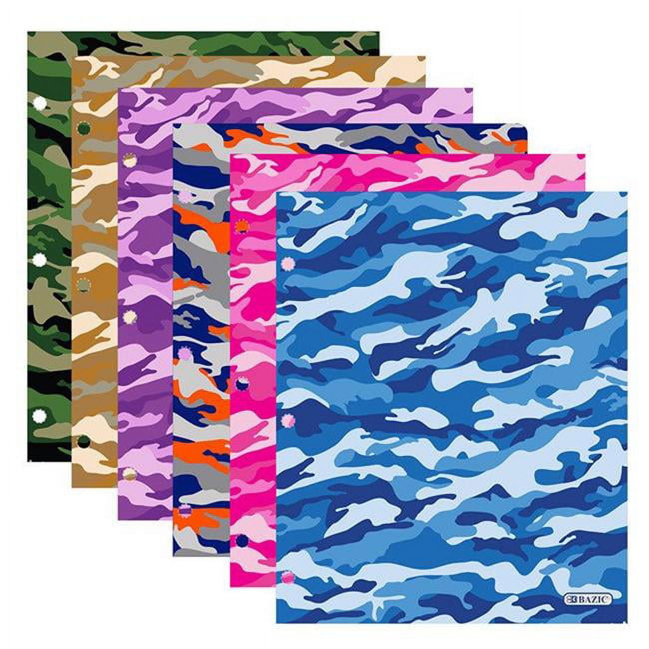 Picture of Bazic Products 2170-48 2 Pockets Camouflage Portfolios - Pack of 48