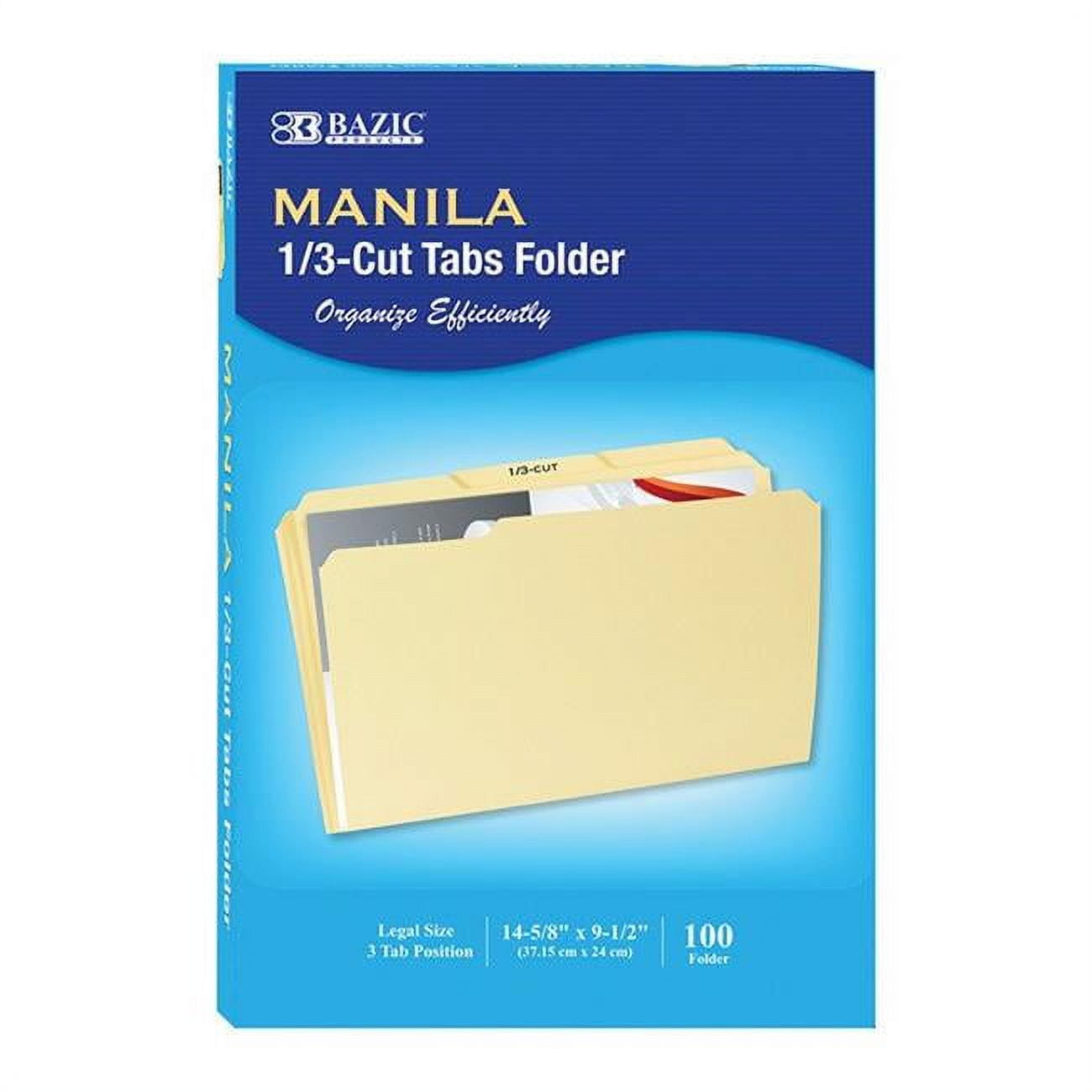 Picture of Bazic Products 3181-5 0.33 in. Cut Legal Size Manila File Folder&#44; 100 Per Box - Pack of 5