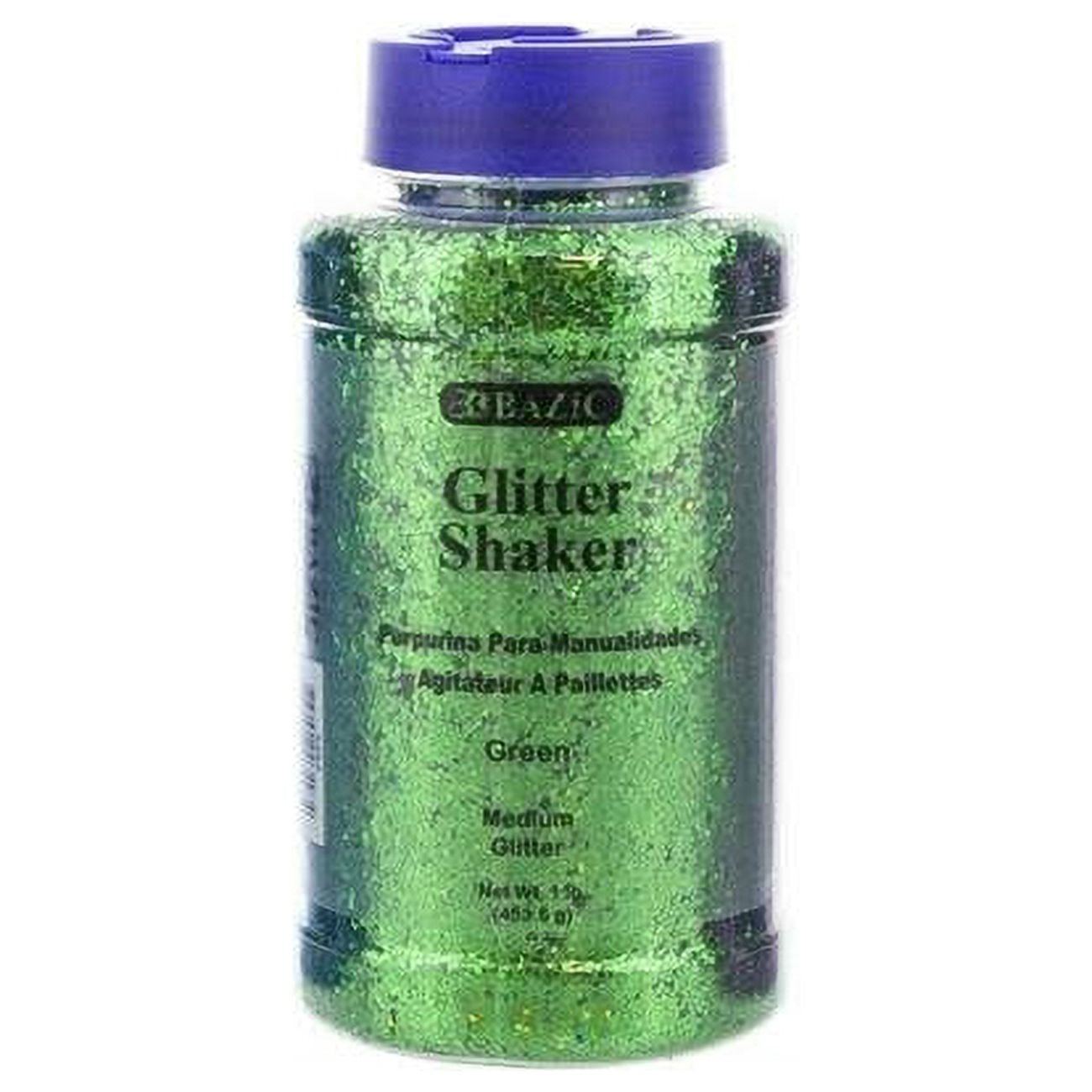 Picture of Bazic Products 3493 1 lbs Green Glitter&#44; Case of 12
