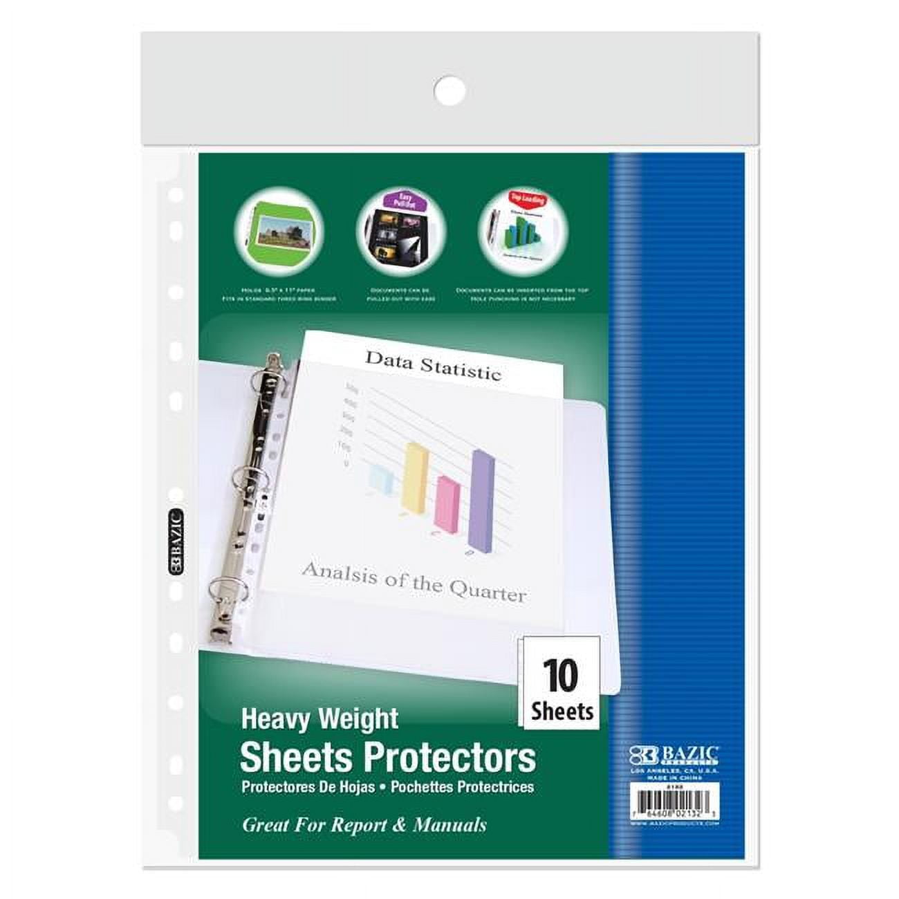 Heavy Weight Top Loading Sheet Protectors, Pack of 10 - Case of 24