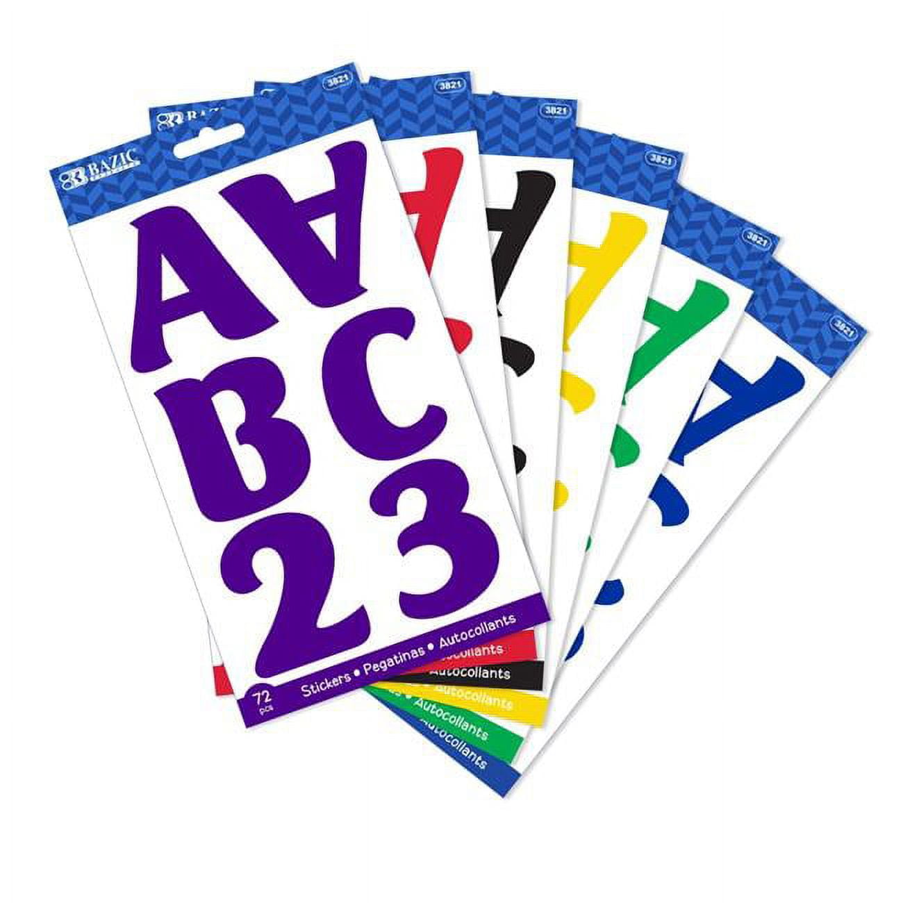 Picture of Bazic Products 3821 2 in. Alphabet Stickers, 10 Sheets, Case of 24