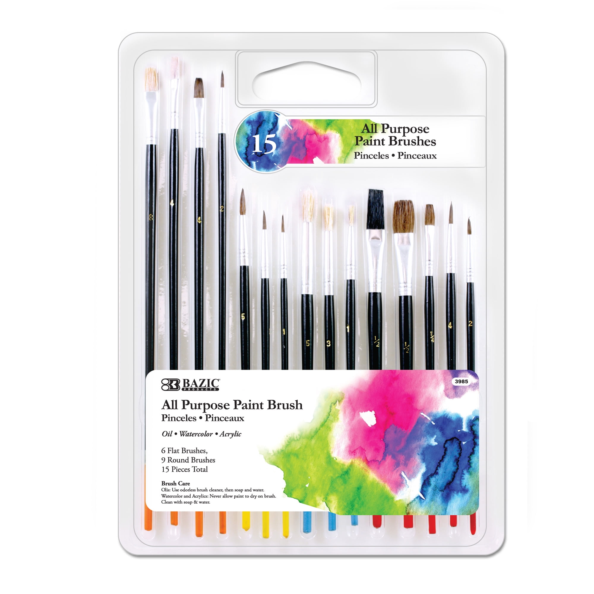 DDI 2353365 All Purpose Paint Brush - 15 Pack Case of 24