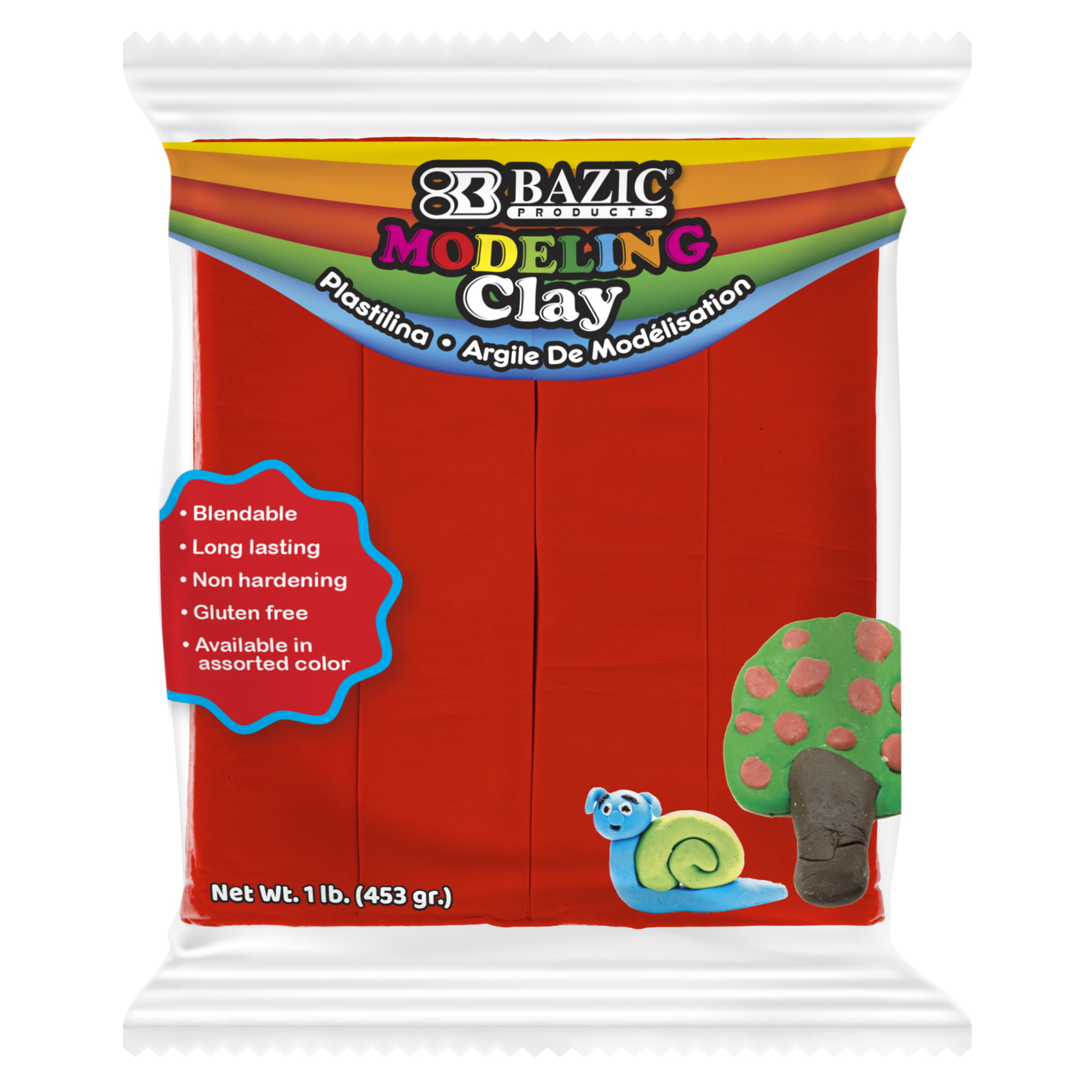 1 lbs Red Modeling Clay