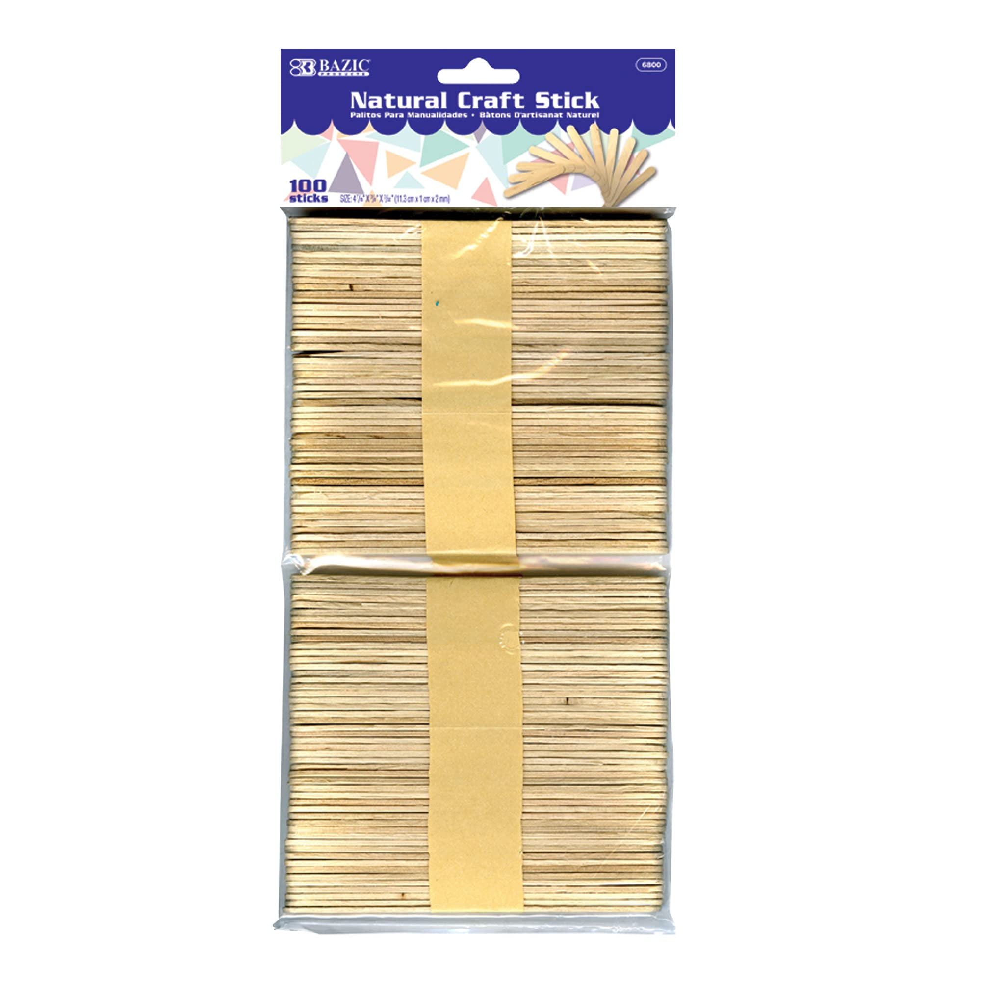 Picture of Bazic Products 6800 4.43 x 0.37 in. Natural Craft Stick&#44; 100 per Pack