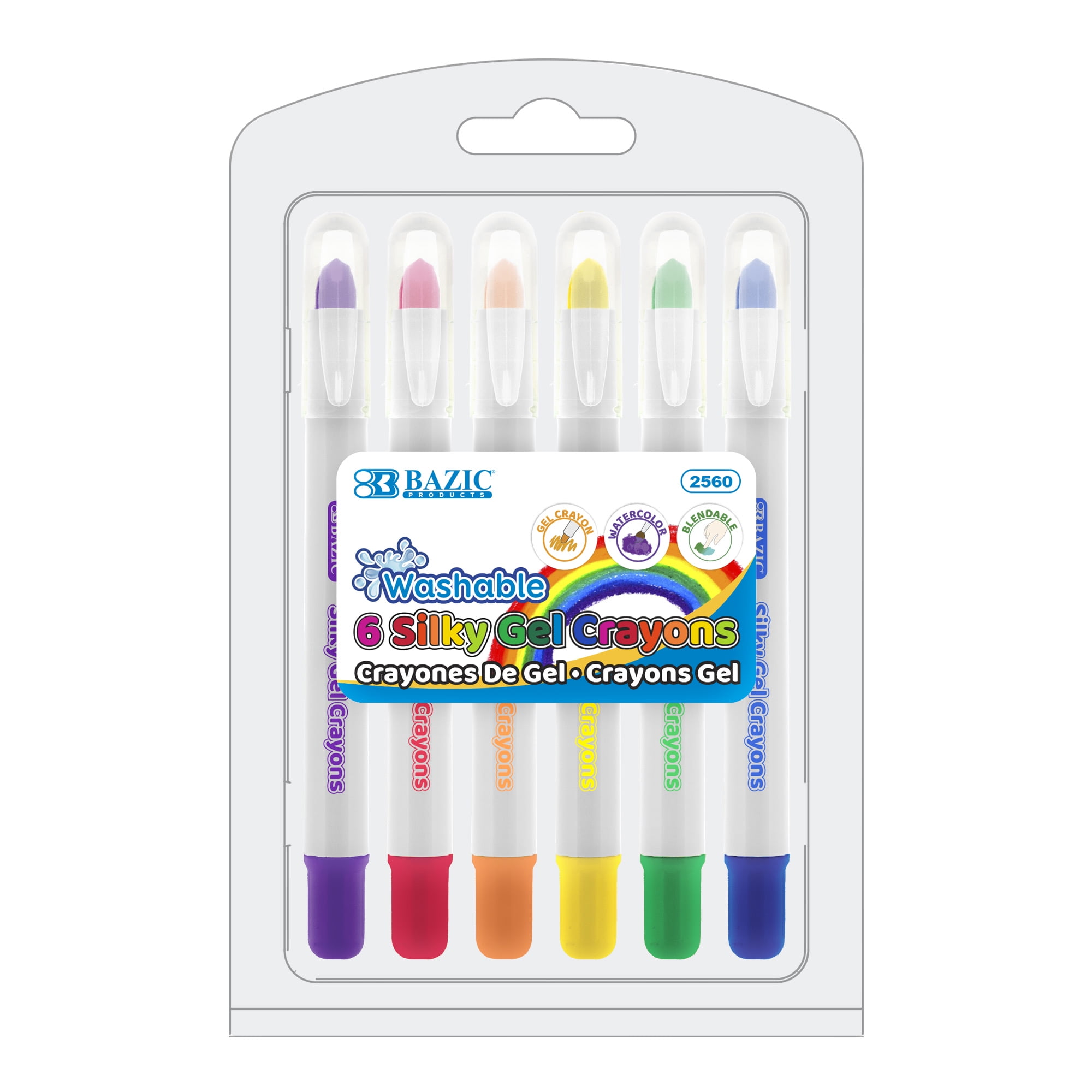 Picture of Bazic Products 2560 6 Color Silky Gel Crayons