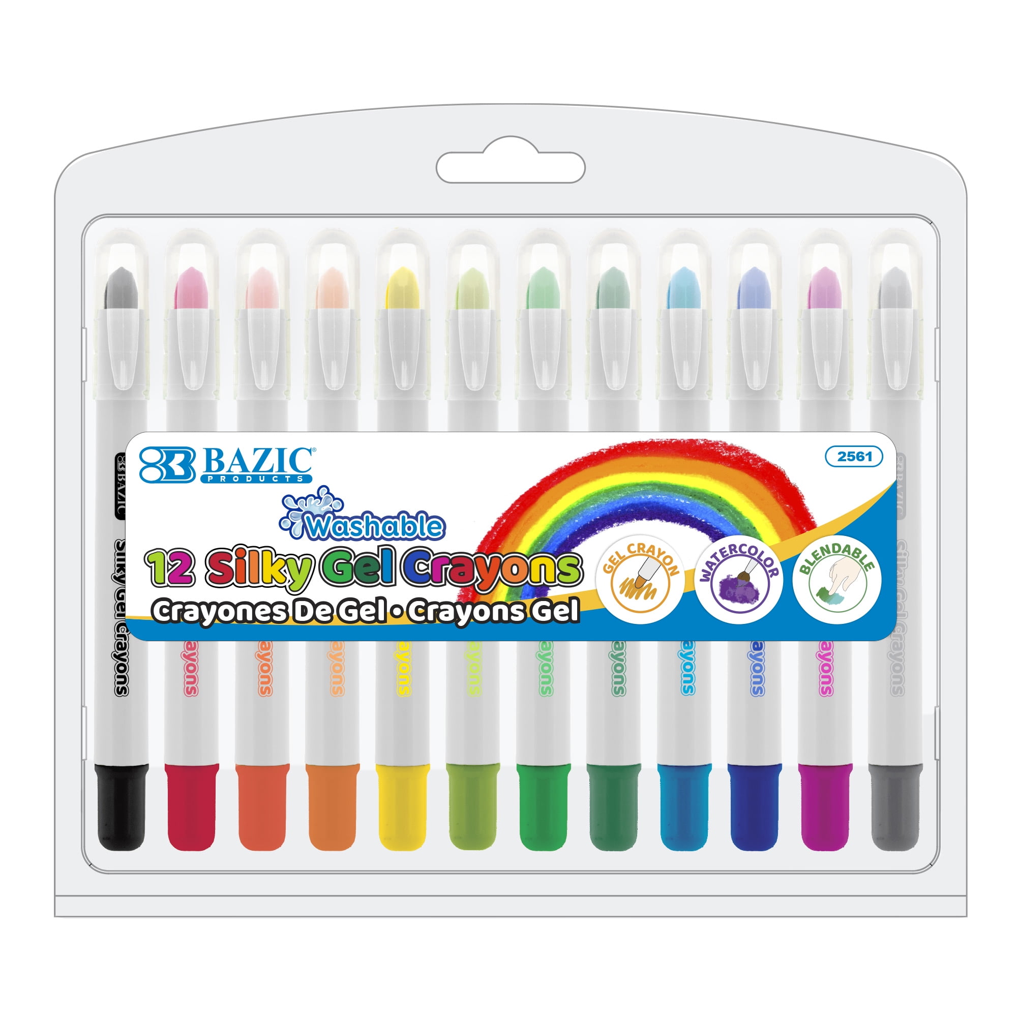 Picture of Bazic Products 2561 12 Color Silky Gel Crayons