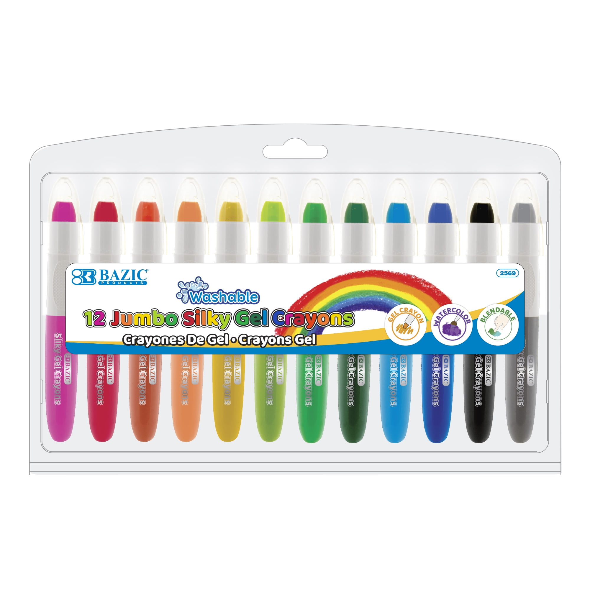 2569 12 Color Jumbo Silky Gel Crayons