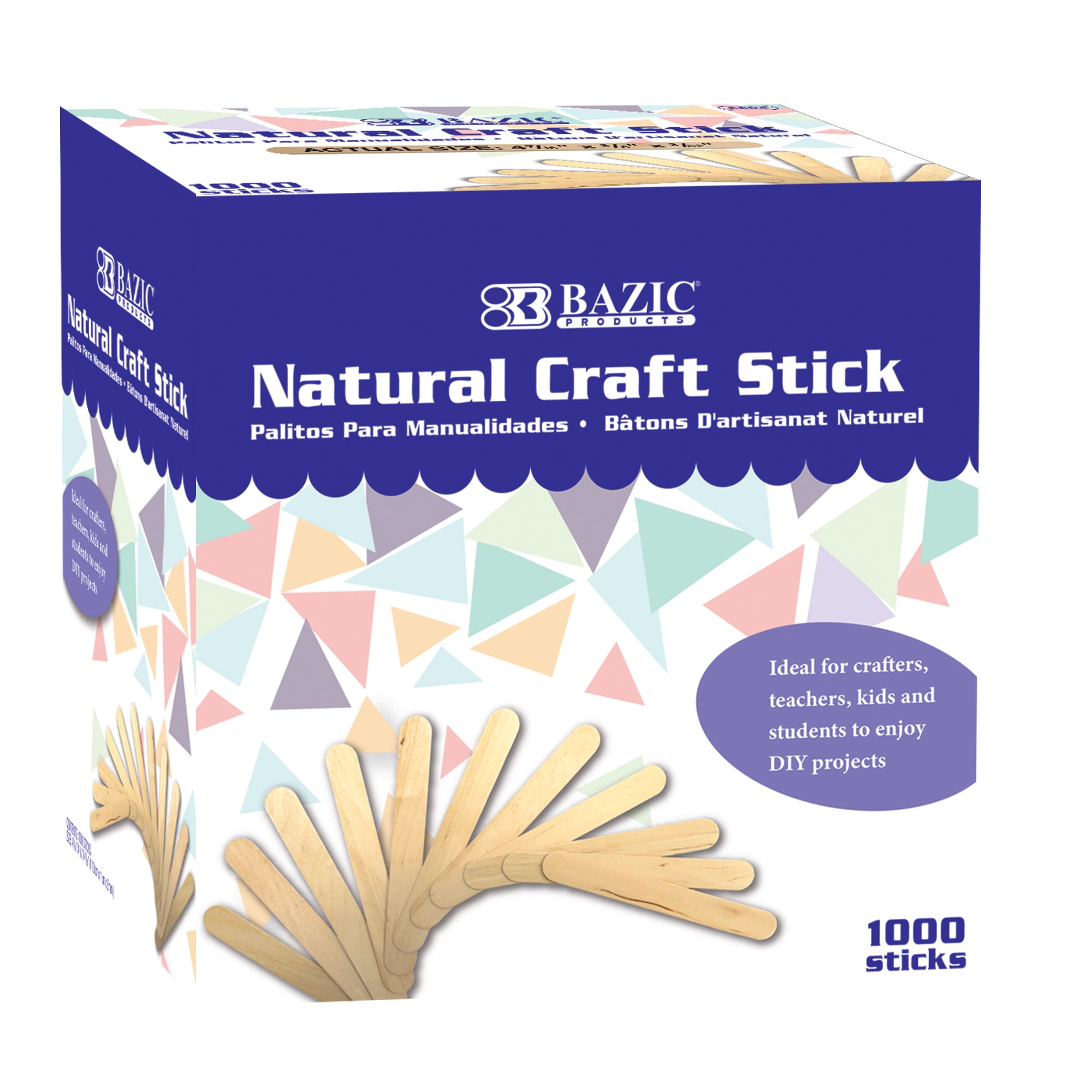 Picture of Bazic Products 6804 Natural Craft Stick