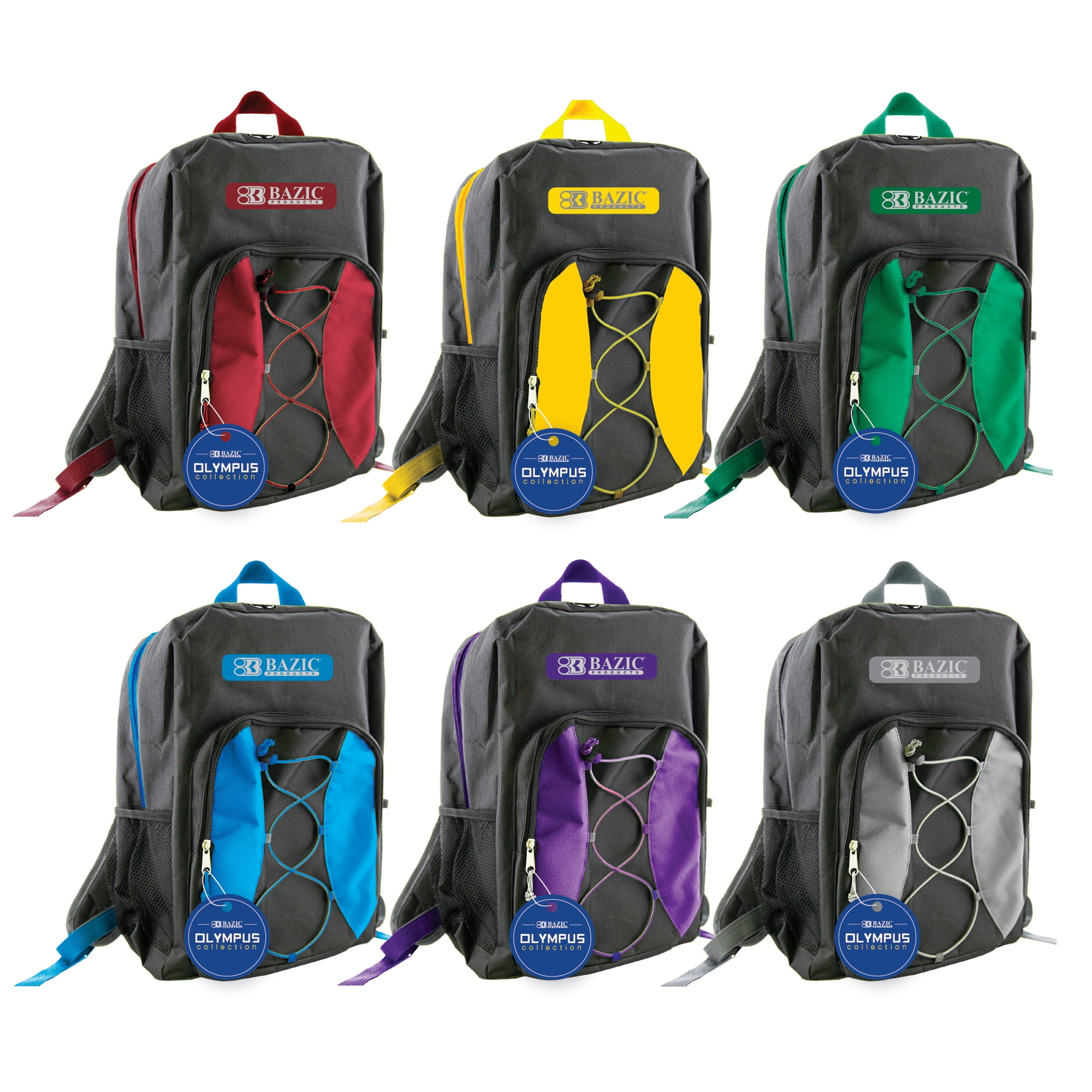 Picture of Bazic Products 1080 17 in. Bungee Backpack, Assorted Color