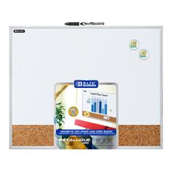 16 x 20 in. Aluminum Framed Magnetic Dry Erase & Cork Combo Board