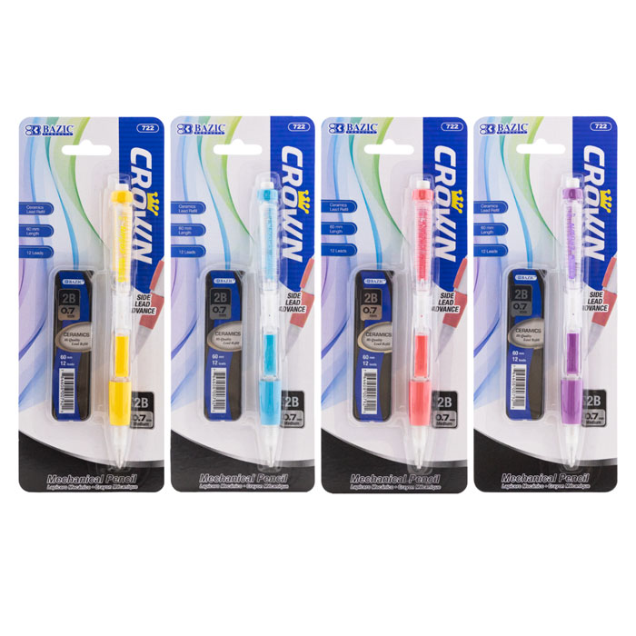 Bazic 722 0.7 mm Crown Mechanical Pencil with Ceramics High-Quality Lead