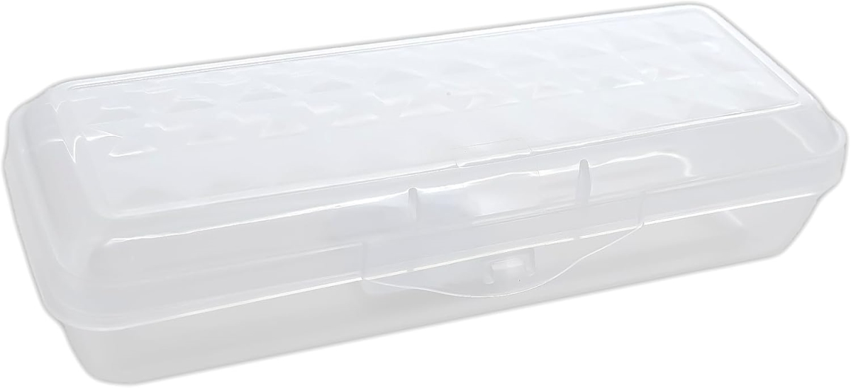 Bazic 834 8 in. Translucent Plastic Pencil Case, Clear