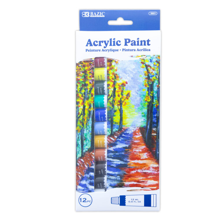 Bazic 3951 0.4 fl oz 12 Colors Acrylic Paint