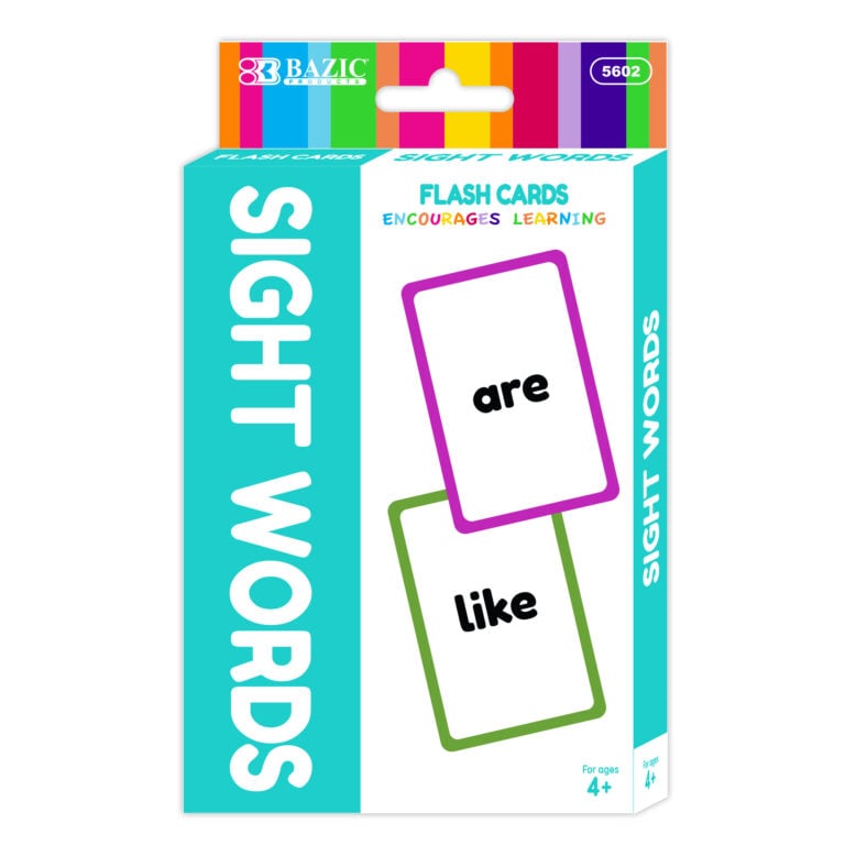 Bazic 5602 Sight Word Flash Cards - 36 per Pack