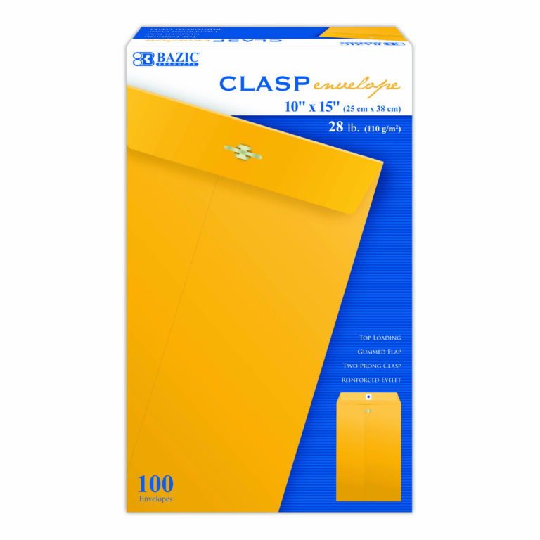 Bazic 8246 10 x 15 in. Clasp Envelope - 100 per Box