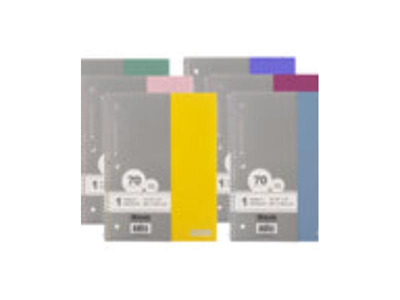 Bazic 5489 Notebook Spiral W-R 1 Subject Morandi Poly Cover, 70 Count