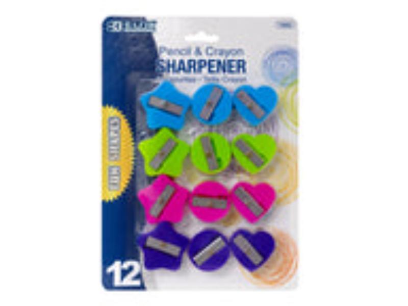 Bazic 1922 Fun Shaped Pencil Sharpener, Pack of 12