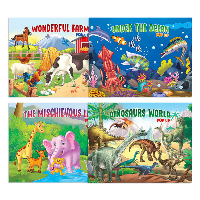 Bazic 70917-A Pop Up Animal Books