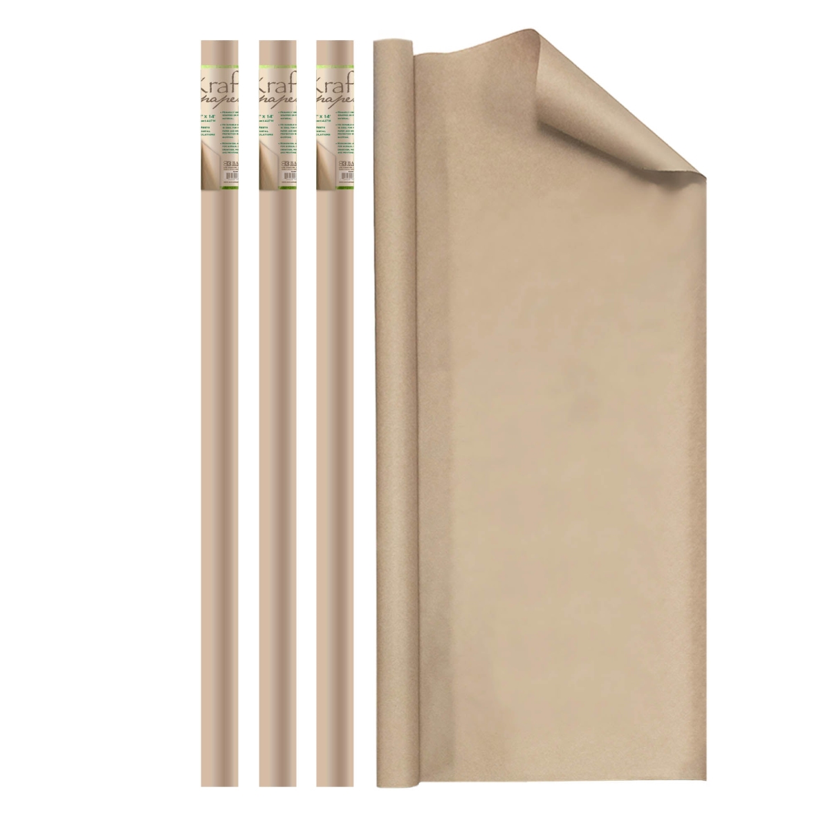 Bazic 8285 30 in. x 14 ft. All-Purpose Natural Kraft Wrap Paper Roll