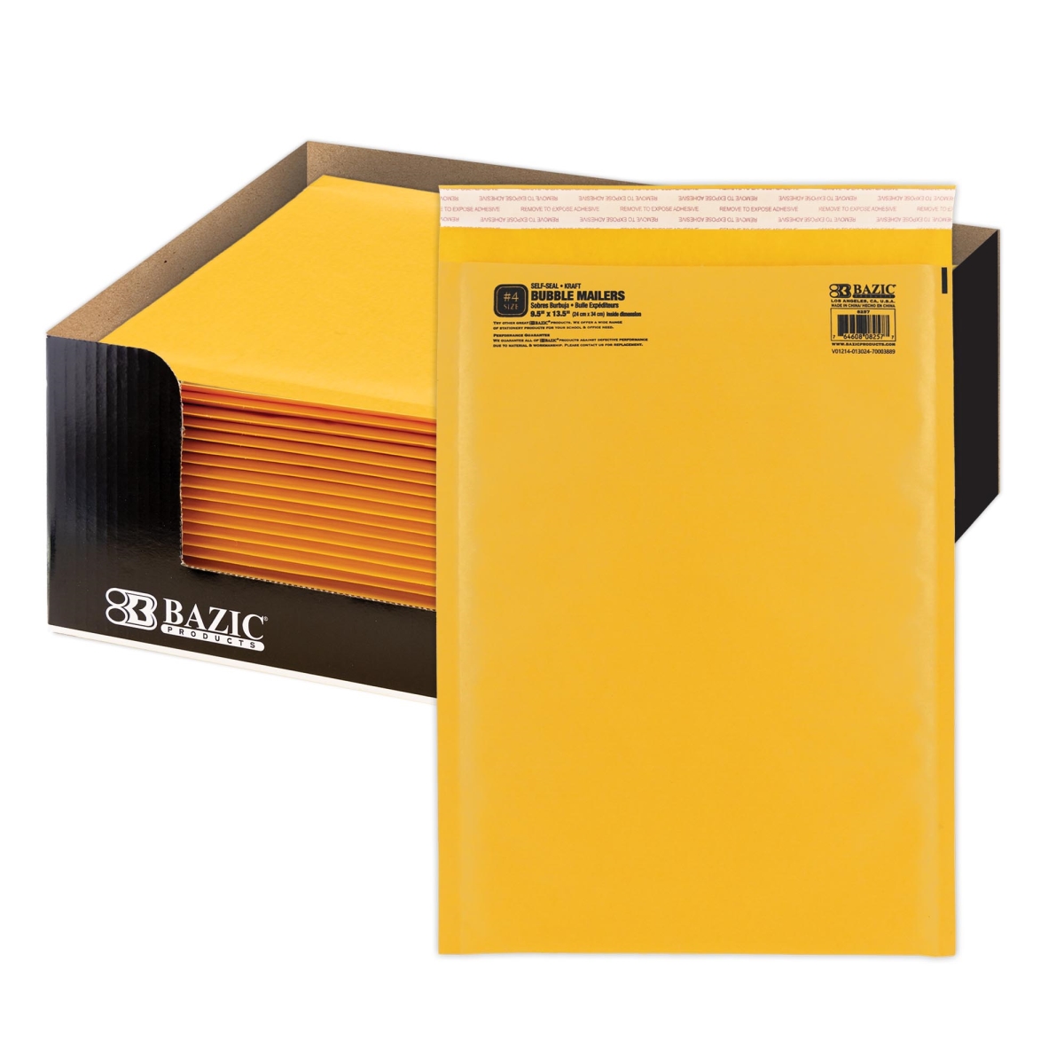 Bazic 8257 9.5 x 13.5 in. No.4 Self-Seal Bubble Mailers