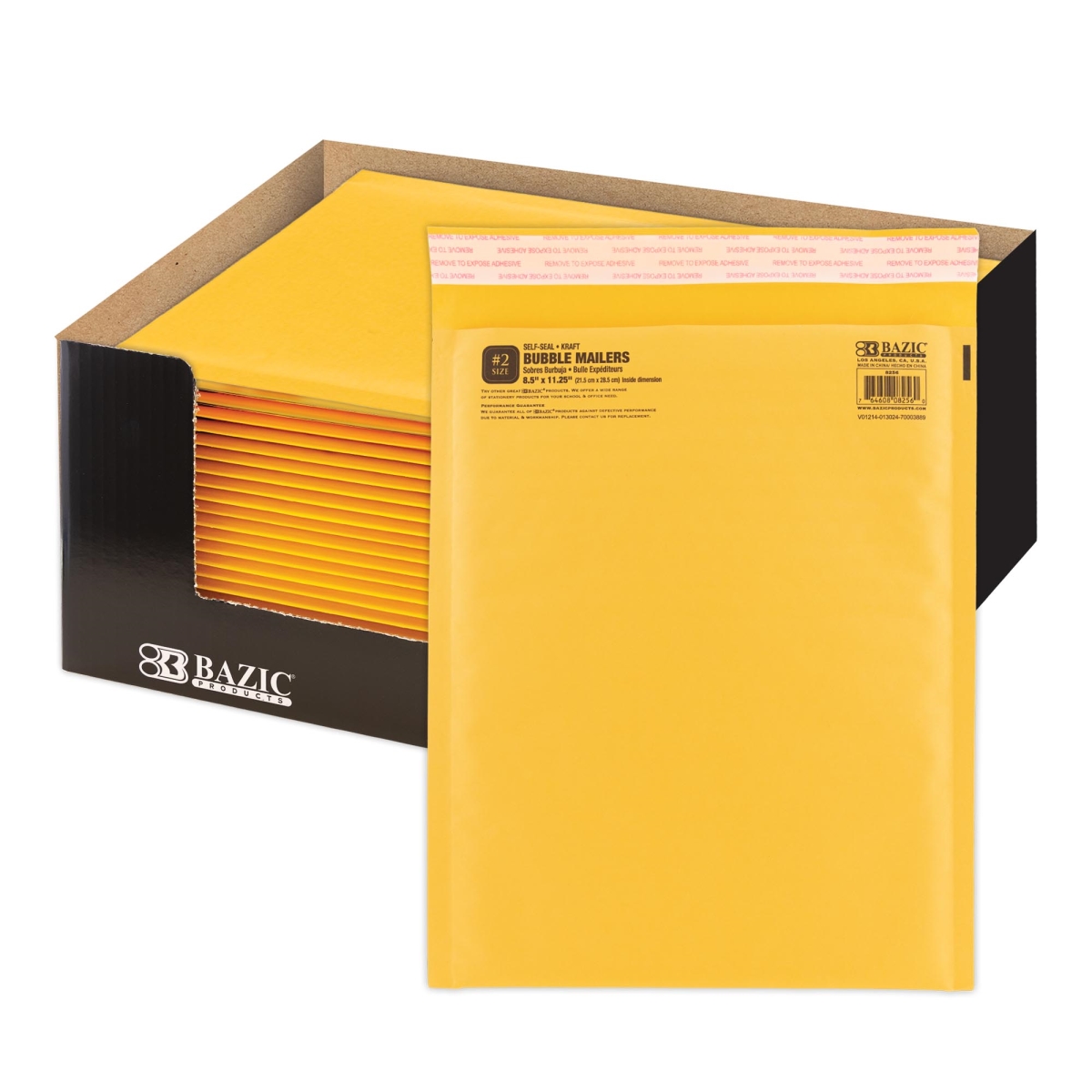 Bazic 8256 8.5 x 11.25 in. No.2 Self-Seal Bubble Mailers