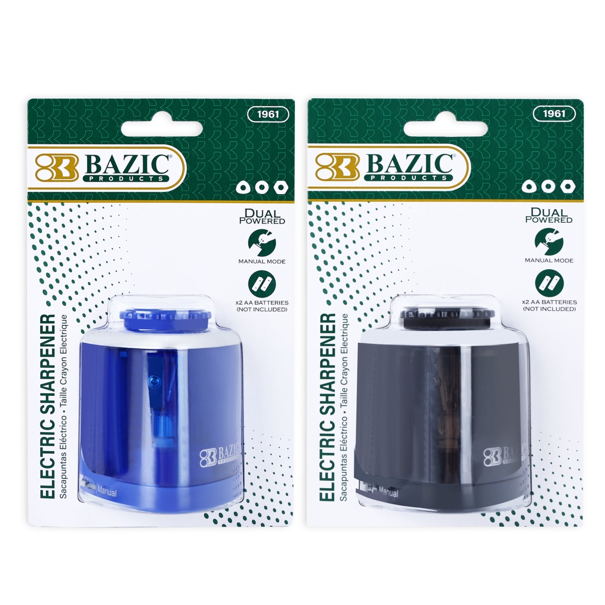 Bazic 1961 6.38 x 4 x 3 in. Battery Powered Pencil Sharpener