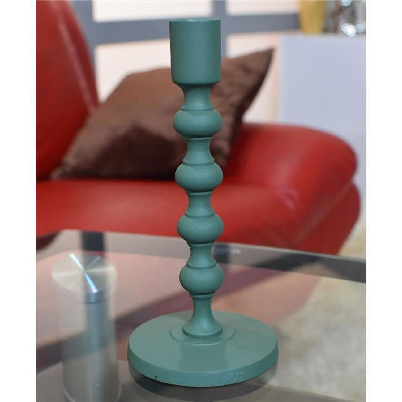 Handmade Aluminum Eco-Friendly Geometric Pillar Candle Holder, Air Force Green -  Utensilio, UT2773273