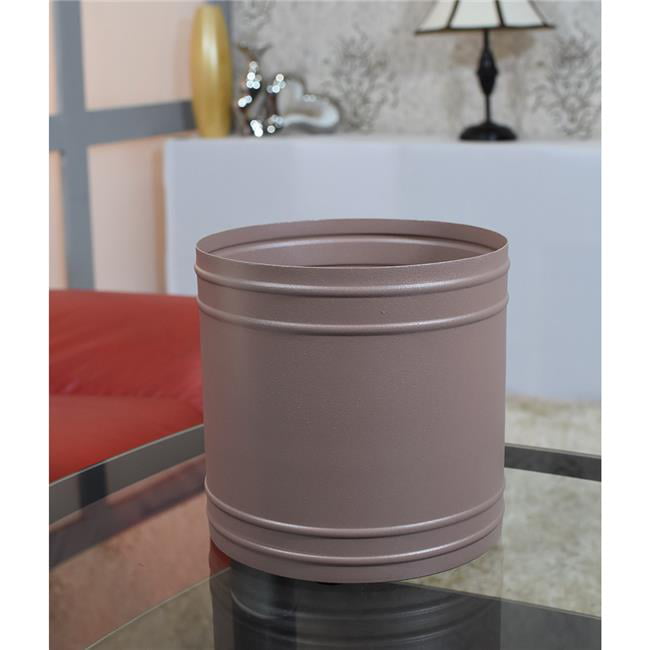 7.5 x 8 in. Handmade 100 Percent Iron Round Modern Planters Pot, Tan