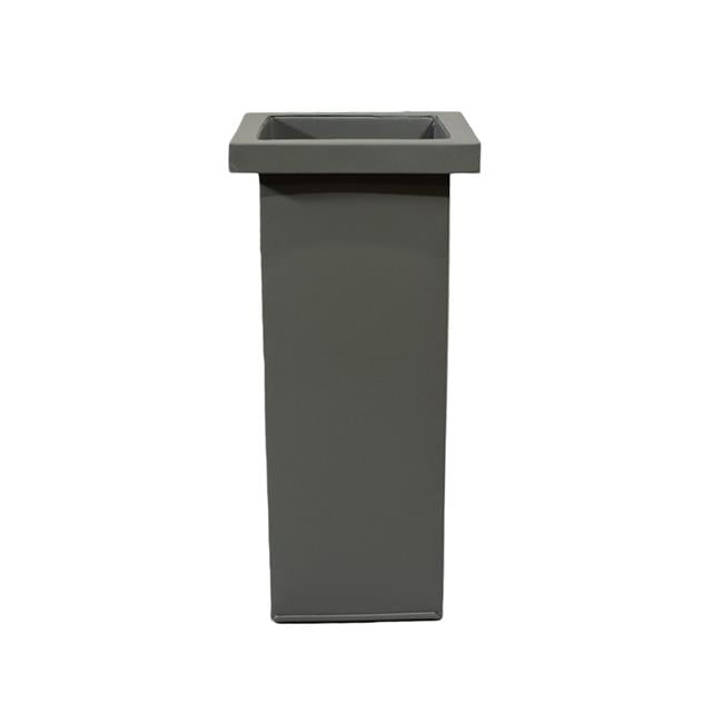 18 x 8.5 x 6.5 in. Handmade 100 Percent Iron Rectangle Modern Planters Pot, Dull Green