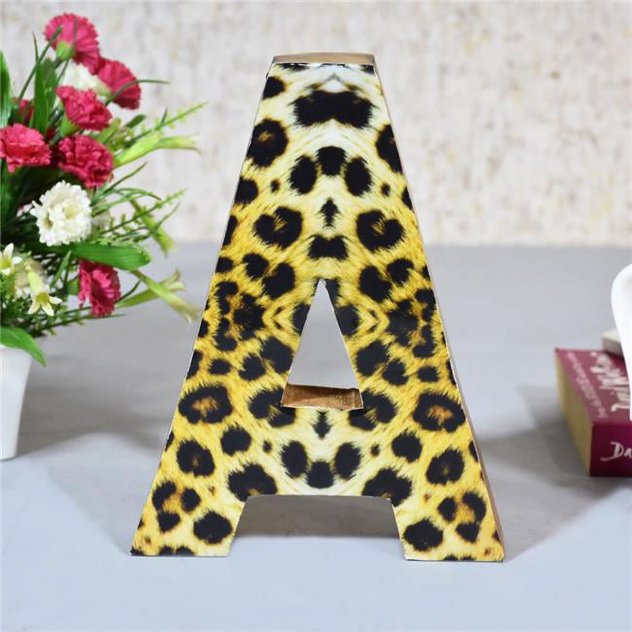 A Alphabet Handmade Letter Block Eco-Friendly Wall Decor, Natural Enemal
