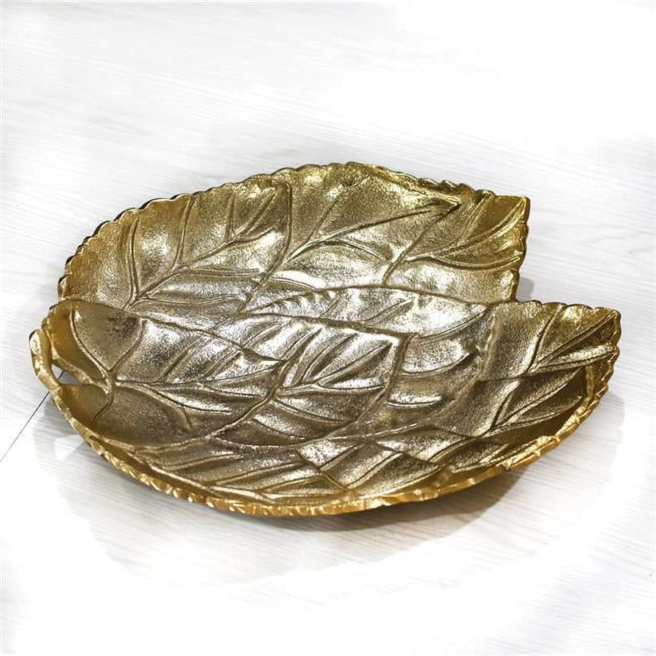 Picture of BBH Homes UBBBVK030AB2020BSC2HS 14.96 x 12.99 x 2.36 in. Handmade Gold Coated Decorative Aluminum Tray